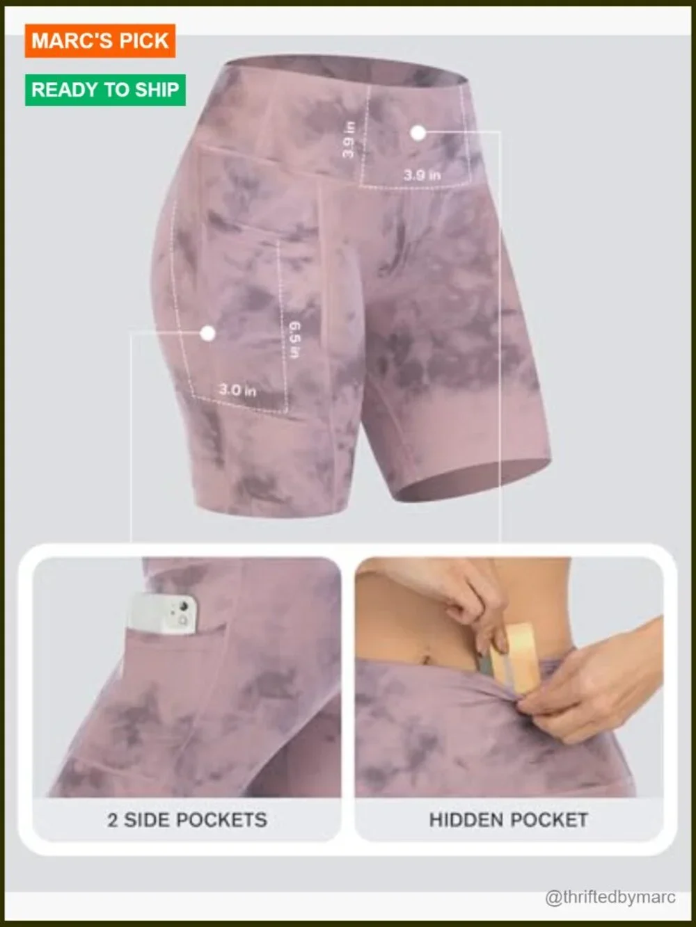 High Waisted Tummy Control Yoga Shorts with Pockets 4-Pack